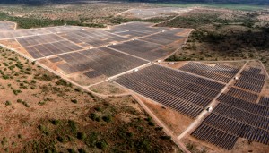 Vista aérea de la Planta Solar de 43,38MW en Marcovia - Honduras